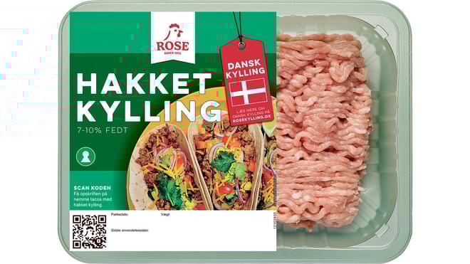 Hakket kylling 7-10% fedt, køl